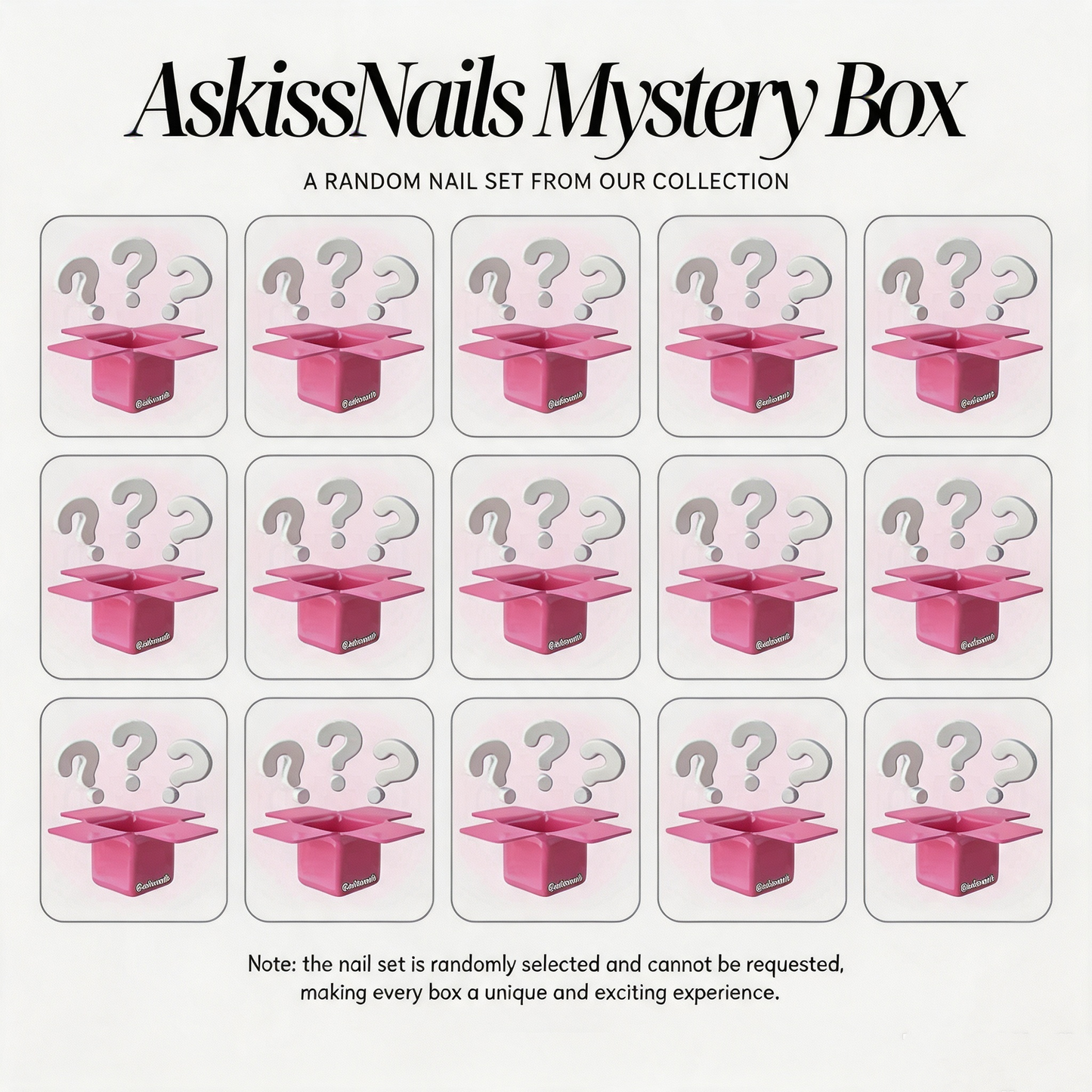 ASKISS Mystery Box Press-On Nails  – 15 sets a bundle