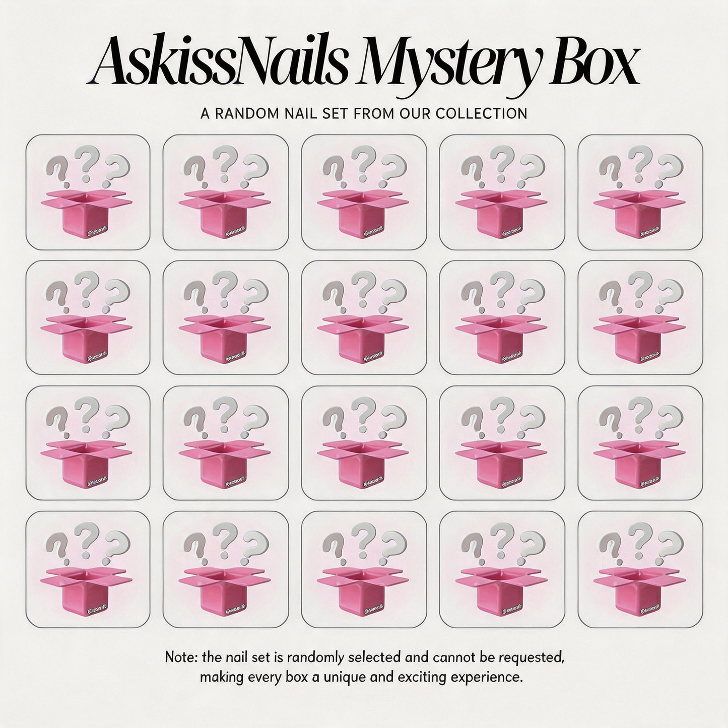 ASKISS Mystery Box Press-On Nails  – 20 sets a bundle